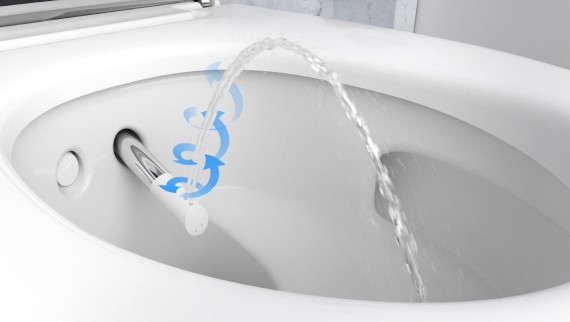 WC lavant Geberit AquaClean avec buse de douchette WhirlSpray