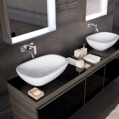 Geberit Citterio two washbasins and furniture